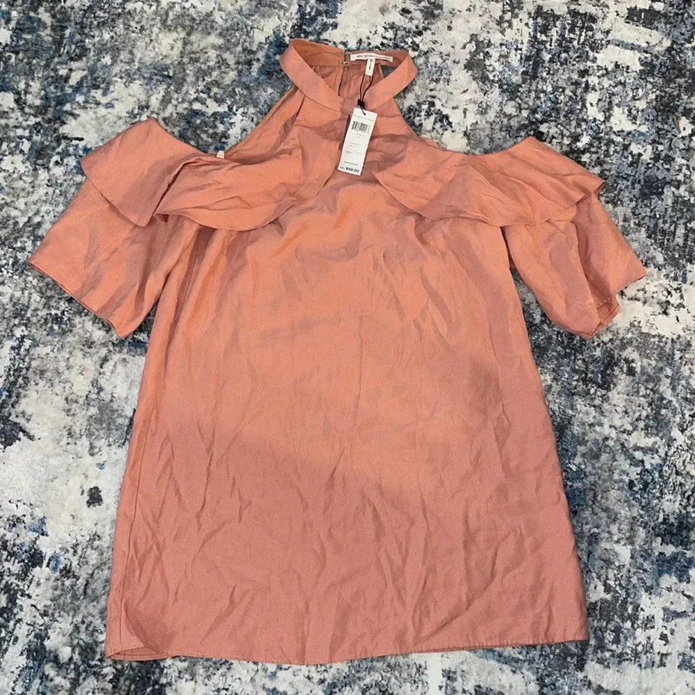 BCBGeneration Pink Cold Shoulder Mini Dress - L - Picture 2 of 7